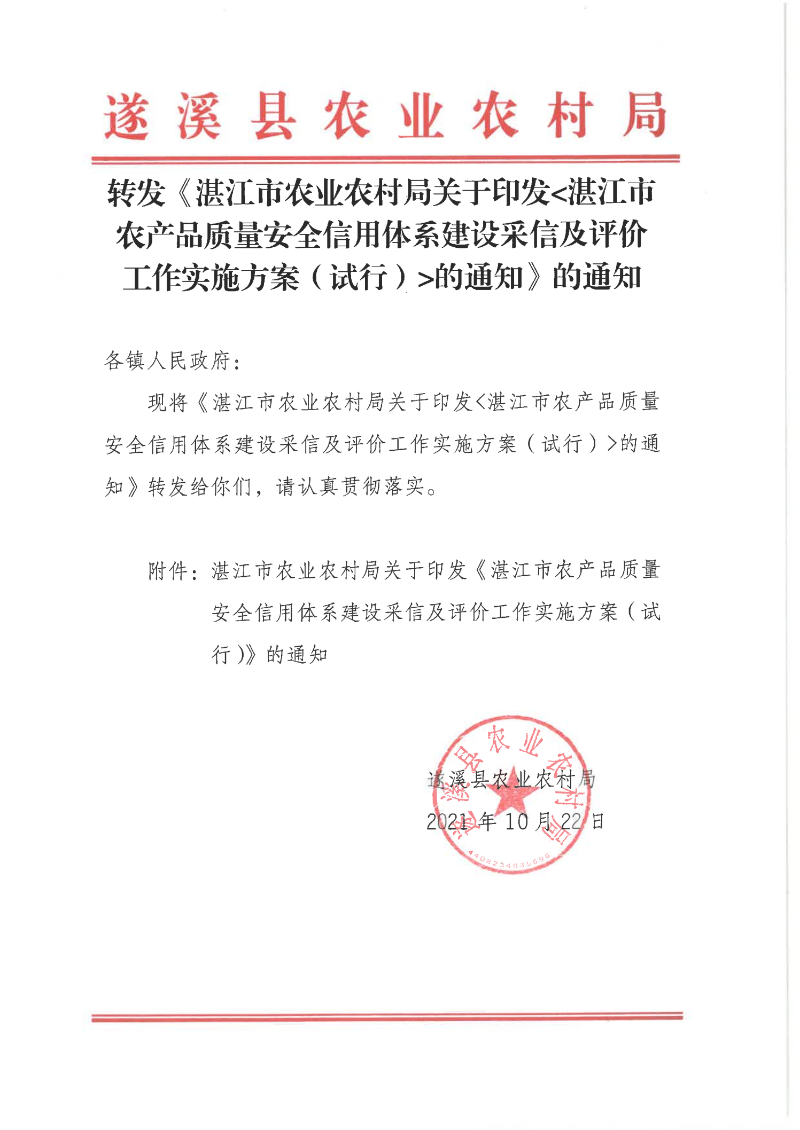 轉發《湛江市農業農村局關于印發湛江市農產品質量安全信用體系建設采信及評價工作實施方案（試行）的通知的通知_00.png