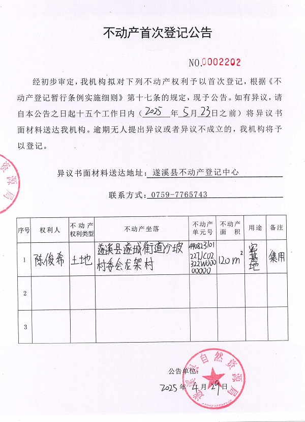 不動產首次登記公告（陳俊希）.jpg