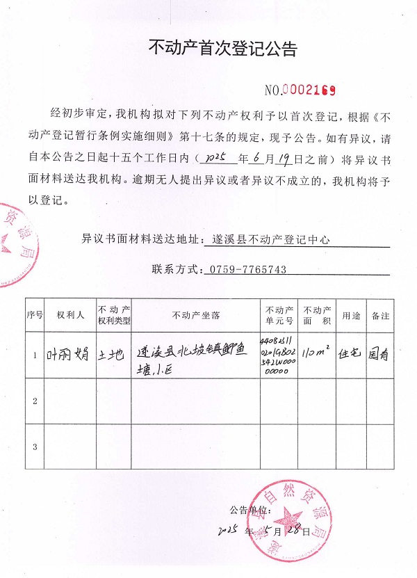 不動產首次登記公告（葉麗娟）.jpg